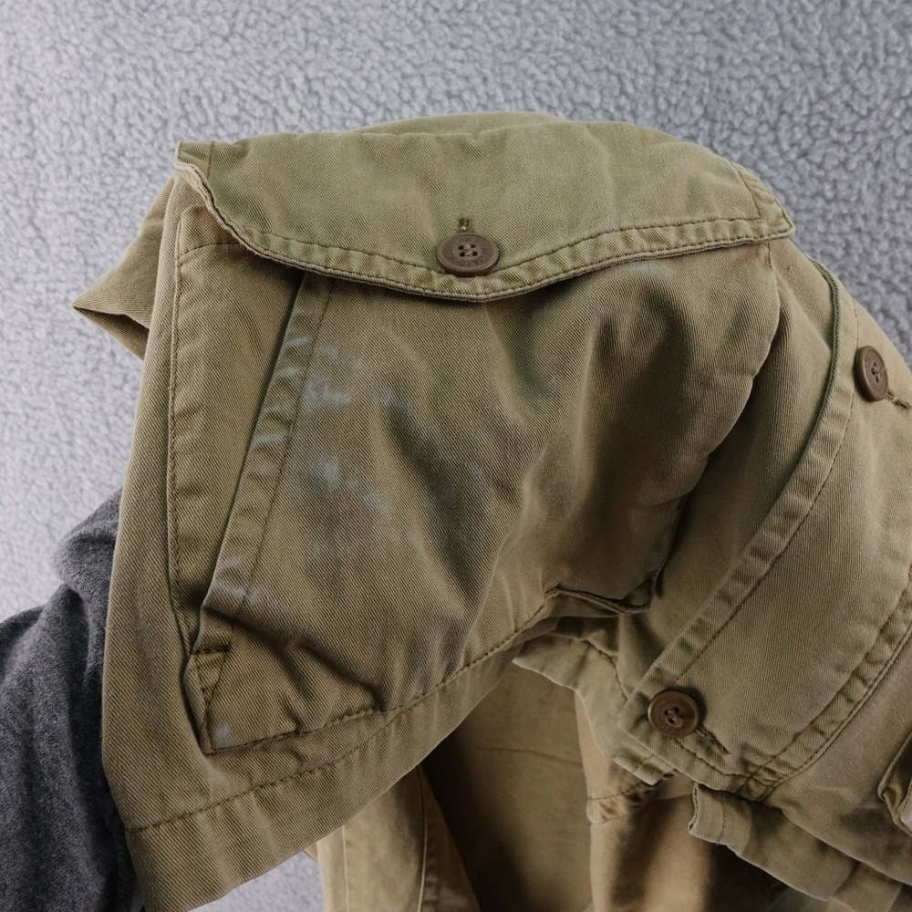 Levi's Men's L Tan Barn Coat Military Cargo Pockets Button Front‎ Chore Jacket - Picture 4 of 7